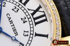 Replica Cartier Ronde Louis Cartier No Date YG/LE Diams White As