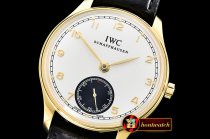 IWC Portuguese Hand-Wound Ref.IW5454 YG/LE Wht/Blk A6497