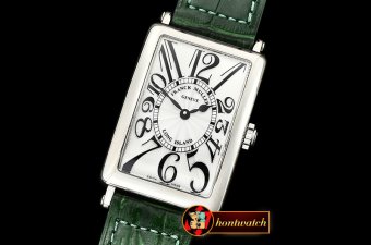 Franck Muller Long Island Ladies 952QZ SS/LE (Grn) Wht GF Swiss Qtz