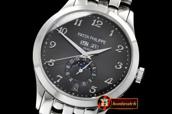 Patek Philippe Complication GMT Moonphase 5396G SS/SS Blk/Num MY9015