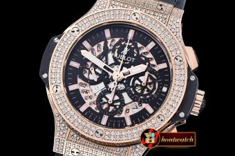 Hublot Aero Big Bang RG/RG/RU Diams Skeletonal A7750 Mod