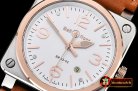 Replica Bell & Ross BR03-92 SS/LE RG Bez White/Rose Gold Miyota