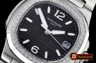Patek Philippe Nautilus 7010 Ladies SS/SS Diams Blk - Swiss Qtz