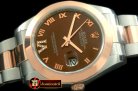 R2DJ0192F - SS/RG Oyster Brown Roman Asian Eta 2836-2