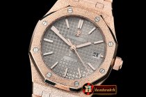 Audemars Piguet AP Royal Oak 37mm Frosted RG/RG Grey JHF MY9015