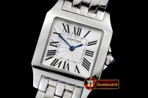 Cartier Santos Demoiselle Mens SS/SS White Swiss Quartz