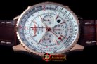BSW0286A - Navitimer GMT RG/LE White A-7750