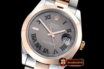 Rolex Datejust II DJ2 41mm Oyt Smt RG/SS Grey/Rmn BP Asia 2813