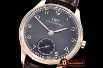 IWC Portuguese Hand-Wound Ref.IW5454 RG/LE Grey/Blk A6497