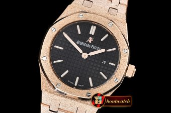 Audemars Piguet Royal Oak 33mm Frosted RG/RG Black JHF V2 Swiss Qtz