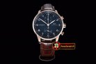 IWC0327 - Portuguese Chrono RG/LE Black A-7750 New Improved
