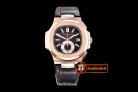Replica Patek Philippe 5980 Nautilis Chrono 18K Wrapped RG/LE Br