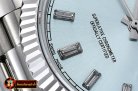 Rolex DayDate 228206 Flt SS/SS Ice Blue Diam BP Swiss 2836