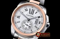 Best Quailty Cartier Cartier De Calibre RG/SS White JF Miyota 82