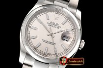 Rolex DateJust 36mm Oyst Dm 904L SS/SS L.Grey/Stk GMF SA3135