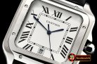 Cartier Santos De Cartier 2018 Ladies SS/LE (Blk)Wht Swiss Qtz