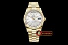Rolex Daydate 36mm Flt YG/YG White Roman Num BP Swiss 2836