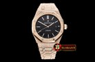 Audemars Piguet Royal Oak 15400 Frosted RG/RG Black Asia 21J Mod 3120