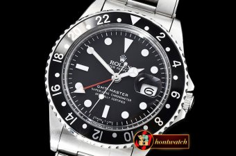 Rolex GMT Master Ref.1675 Black SS/SS Lum. Swiss 2836 Mod