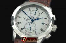 GLA0031C - Senator Chrono SS/LE White OS20 Quartz