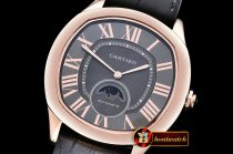 Cartier Drive De Cartier MoonPhase RG/LE Black Jap Qtz