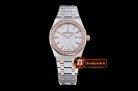 Audemars Piguet Royal Oak Ladies 33mm Diams RG/SS Wht JF Swiss Q