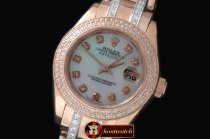 Replica Rolex 2-Diam Bez RG MOP Wht/Diam S-2671