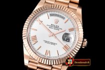 RDD0195F - DayDate 228206 RG/RG White Roman BP Swiss 2836