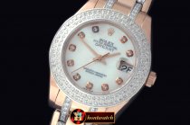 ROLMP020B - 2-Diam Bez RG MOP Wht/Diam Asian 2813