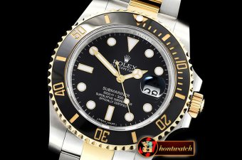 Rolex Submariner 116613LN 904L YG/SS Black GMF SP A3135