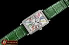Franck Muller Long Island Ld 952QZ DIAM/SS/LE (Grn) Wht GF Swiss Qtz