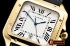 Cartier Santos De Cartier 2018 Mens YG/LE Wht Swiss Qtz
