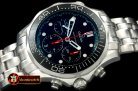 Replica Omega Seamaster Pro 300M Chrono SS/SS Black A-7750