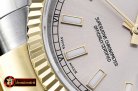 Rolex Datejust DJ 36mm Oyst Flt YG/SS Light Grey Sticks BP A3135