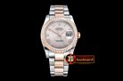 Rolex Datejust DJ 36mm Oyst Flt RG/SS Light Grey Rmn BP A3135 Mo
