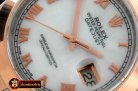 R2DJ0193I - SS/RG Oyster M-White Roman Asian Eta 2836-2