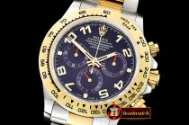 Rolex Daytona 116523 YG/SS Blue Num OMF A7750 Mod
