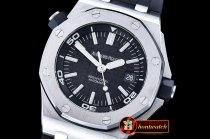 Audemars Piguet Royal Oak Diver SS/RU Black Noob A2824 Mod