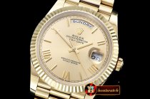 Rolex DayDate 40mm Flt YG/YG Gold Roman Noob A3255 Mod