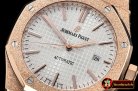 Audemars Piguet Royal Oak 15400 Frosted RG/RG White Asia 21J Mod 3120