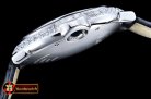 Cartier Balon Bleu Mens Diams Bez SS/LE White Miyota