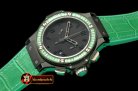 HUB0323G - Big Bang Pearl/ Sq Green Ruby All Black A-7750