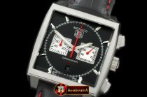 TAG0279D - Monaco Classic SS/LE Black Jap OS20 Quartz Chrono