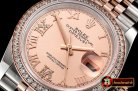 Rolex DateJust 36mm Jub Diam RG/SS Rose/Rmn/Dm BP A2813