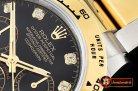 Rolex Daytona 116523 YG/SS Black Diam OMF A7750 Mod