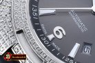 VACH. CONSTANTINE Overseas Ref.47074 Diams SS/LE Grey MY8215 Mod