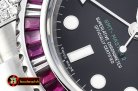 Rolex GMT II Red/Blue Rubies SS/SS Blk BP A3186 Mod