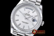RDD0202C - DayDate 40mm SS/SS White Tux Fluted Noob A3255 Mod