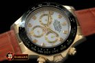 Replica Rolex Daytona 116528 YG/LE Wht Diam A-7750 Sec@6