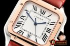 Cartier Santos De Cartier 2018 Ladies RG/SS/LE Wht Swiss Qtz